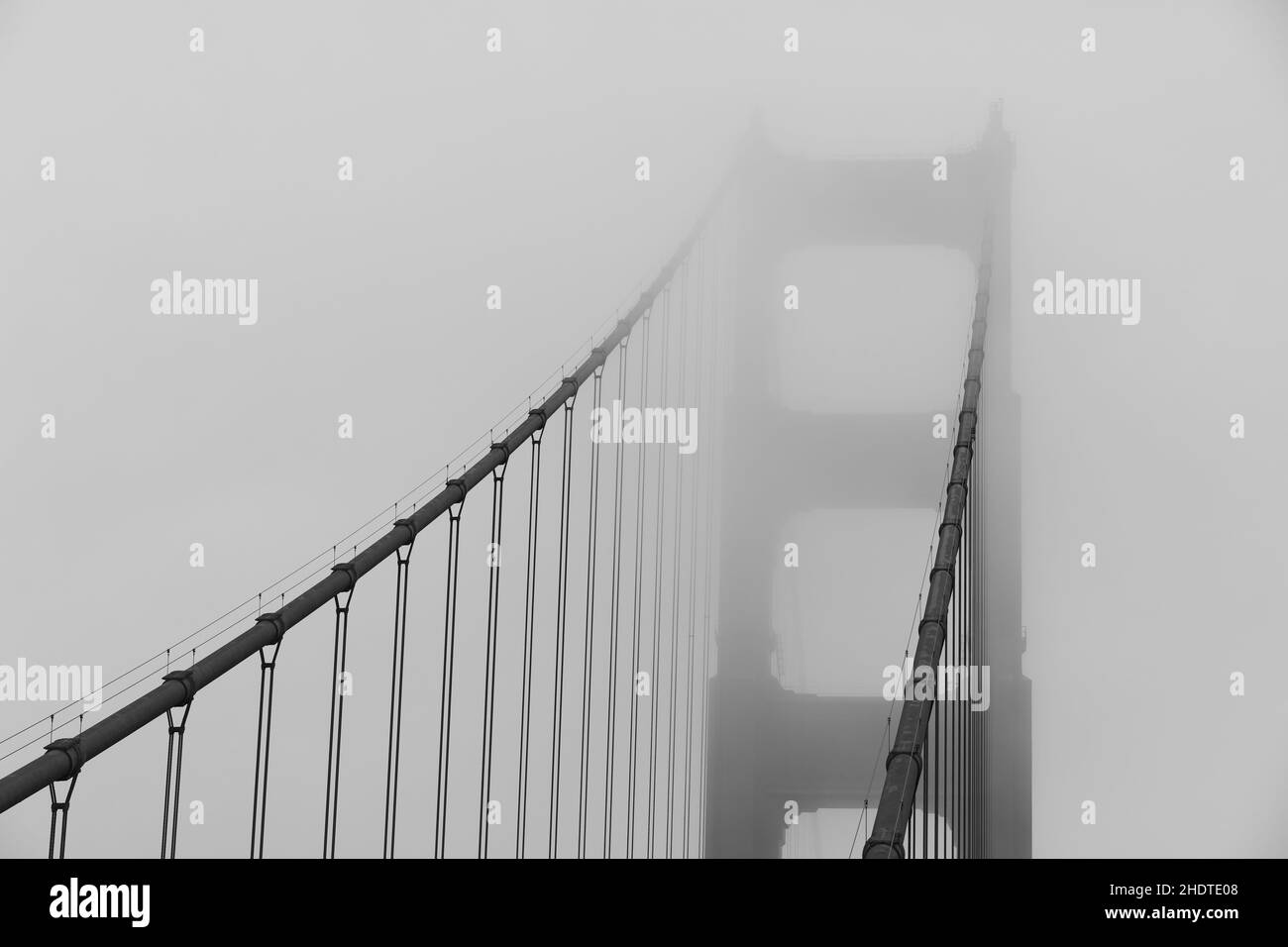 nebbia, ponte d'oro, nebbia, ponti d'oro Foto Stock