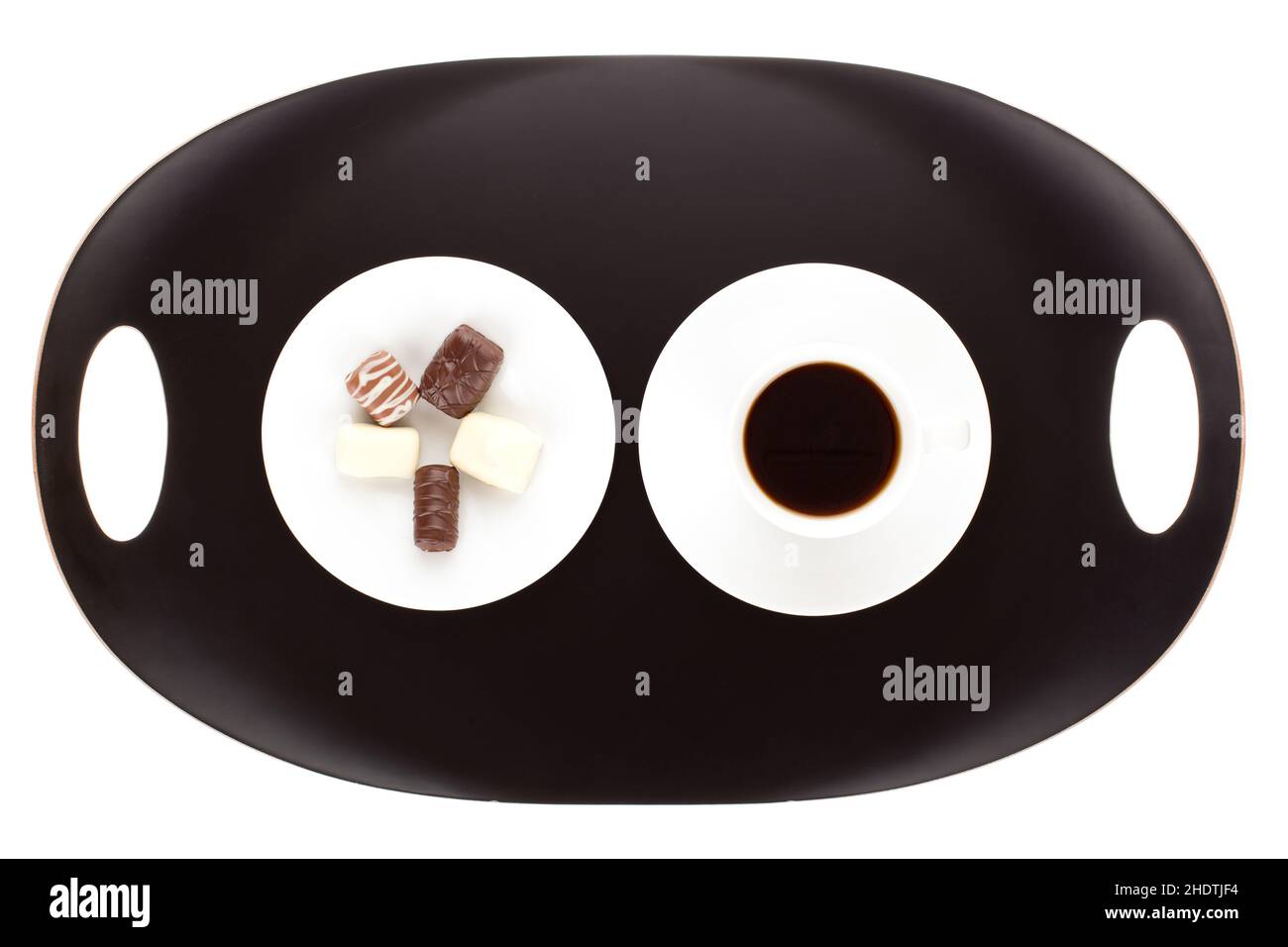 cioccolatini, caffè nero, cioccolato, caffè nero Foto Stock