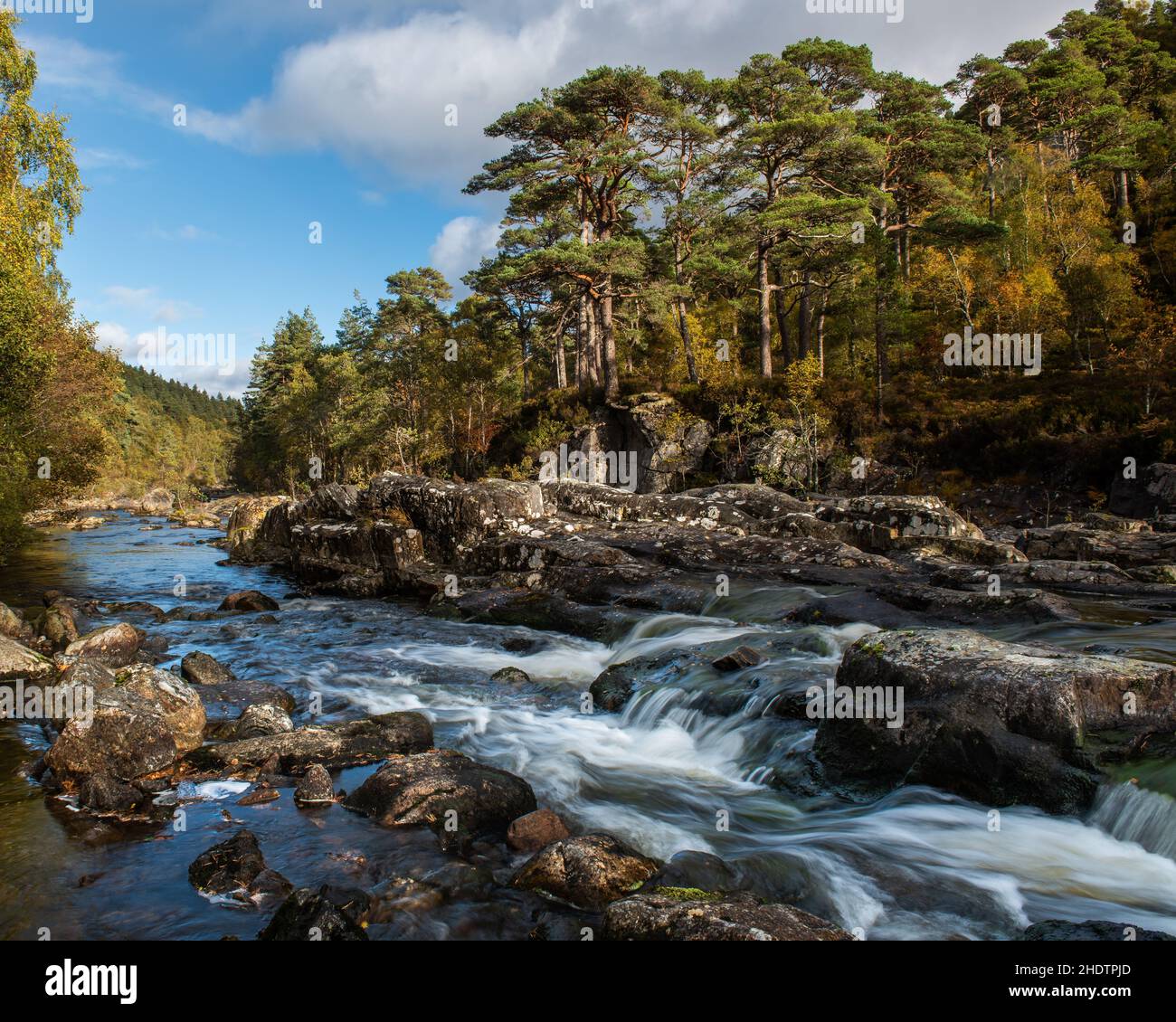 glen affric, river affric Foto Stock