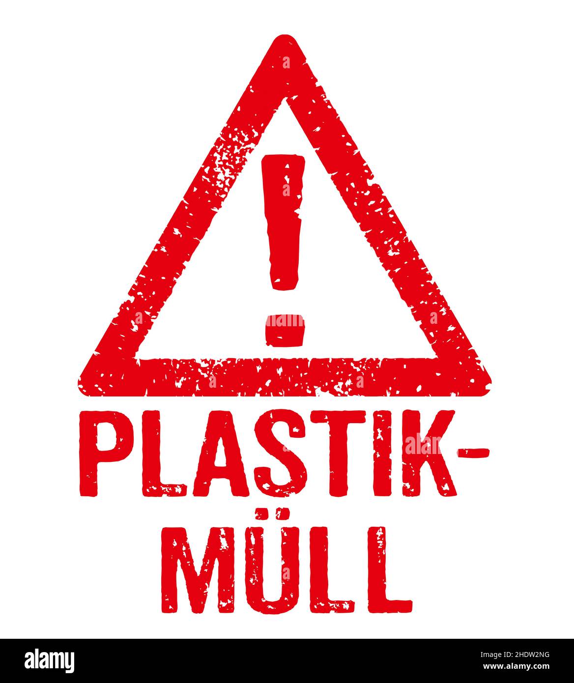 avvertenza, rifiuti di plastica, rifiuti di plastica Foto Stock