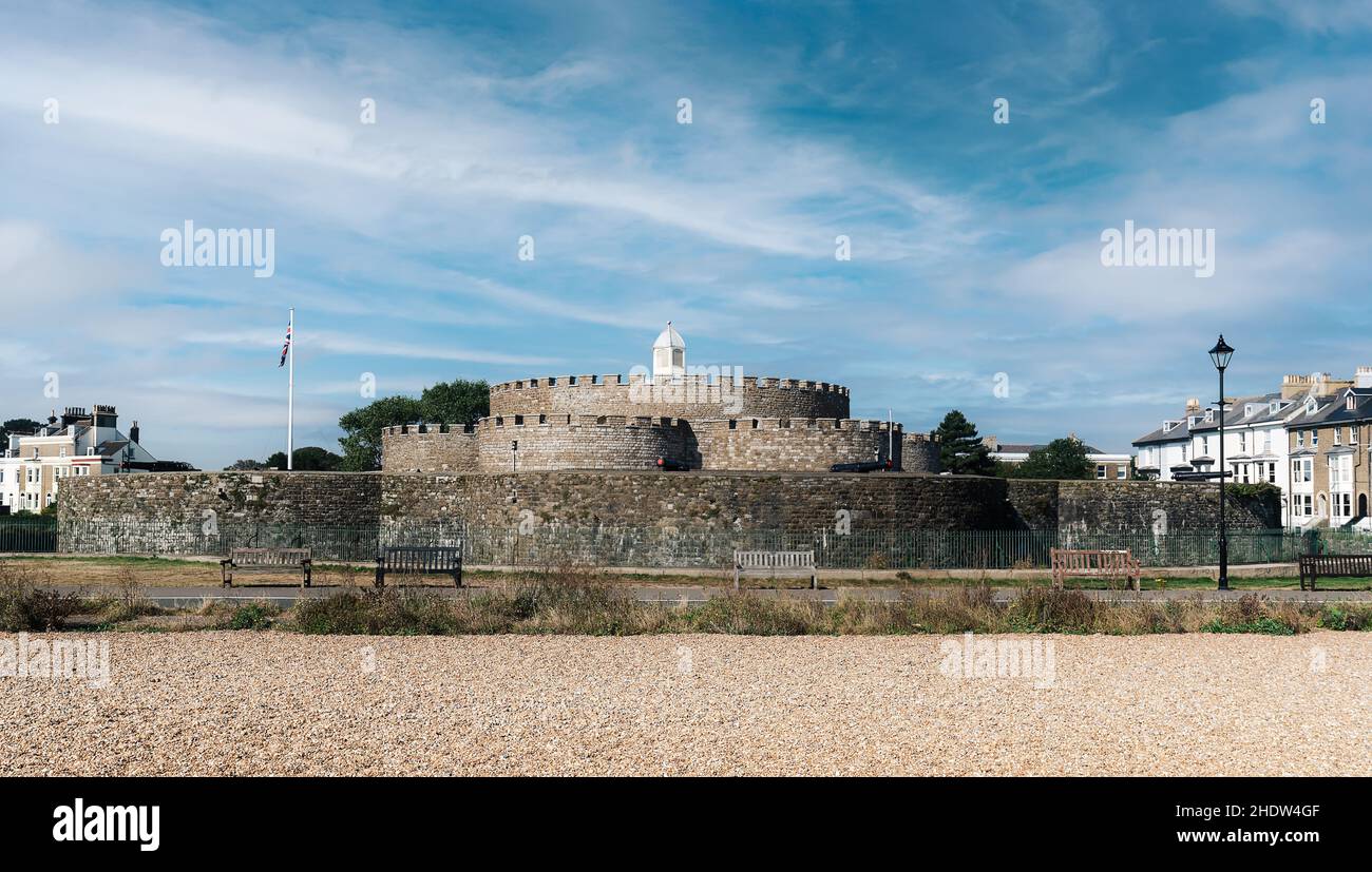 Deal Castle, uno dei più bei castelli di artiglieria Tudor in Inghilterra. Foto Stock