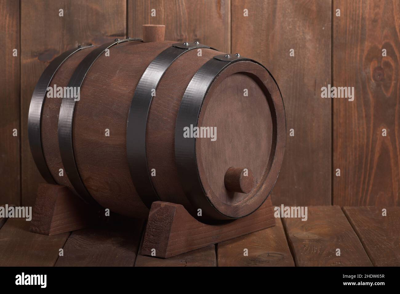 barile di legno, barile di quercia, barili di legno, barili di quercia Foto Stock