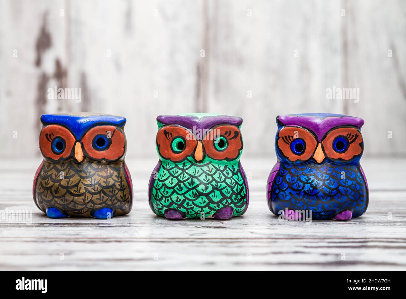 ceramica, gufo, ceramica, gufi Foto Stock