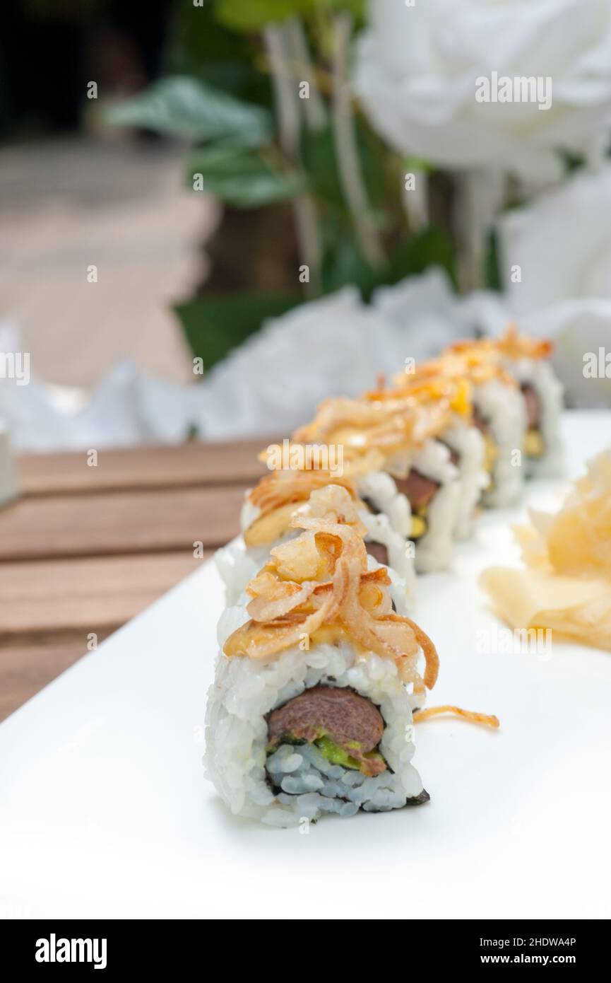 sushi, cucina giapponese, sushi, cucina giapponese, cibo giapponese Foto Stock