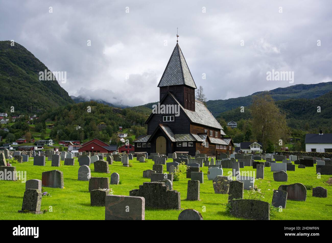 roldal stavkirke Foto Stock