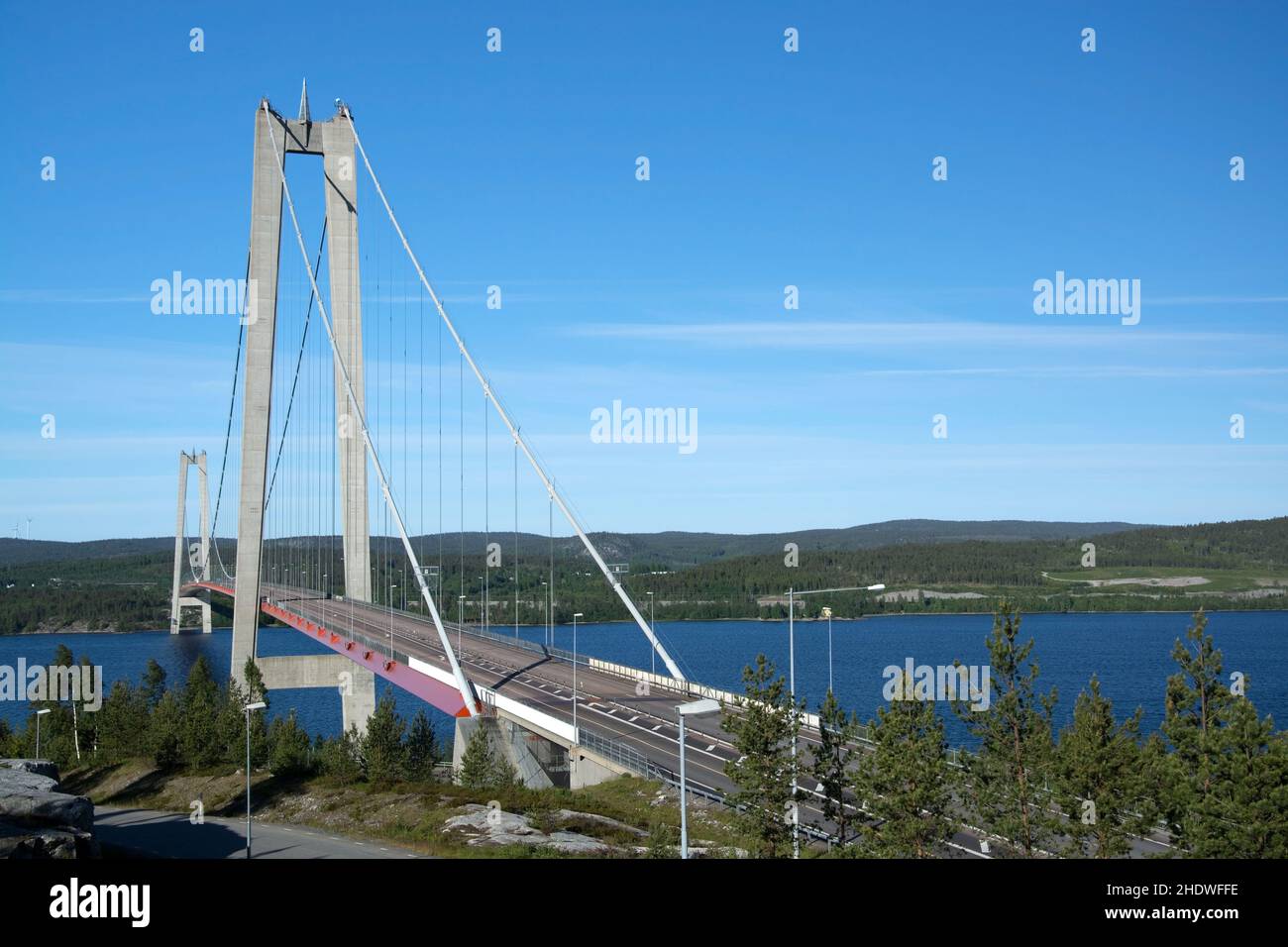 Ponte di Höga Kusten Foto Stock
