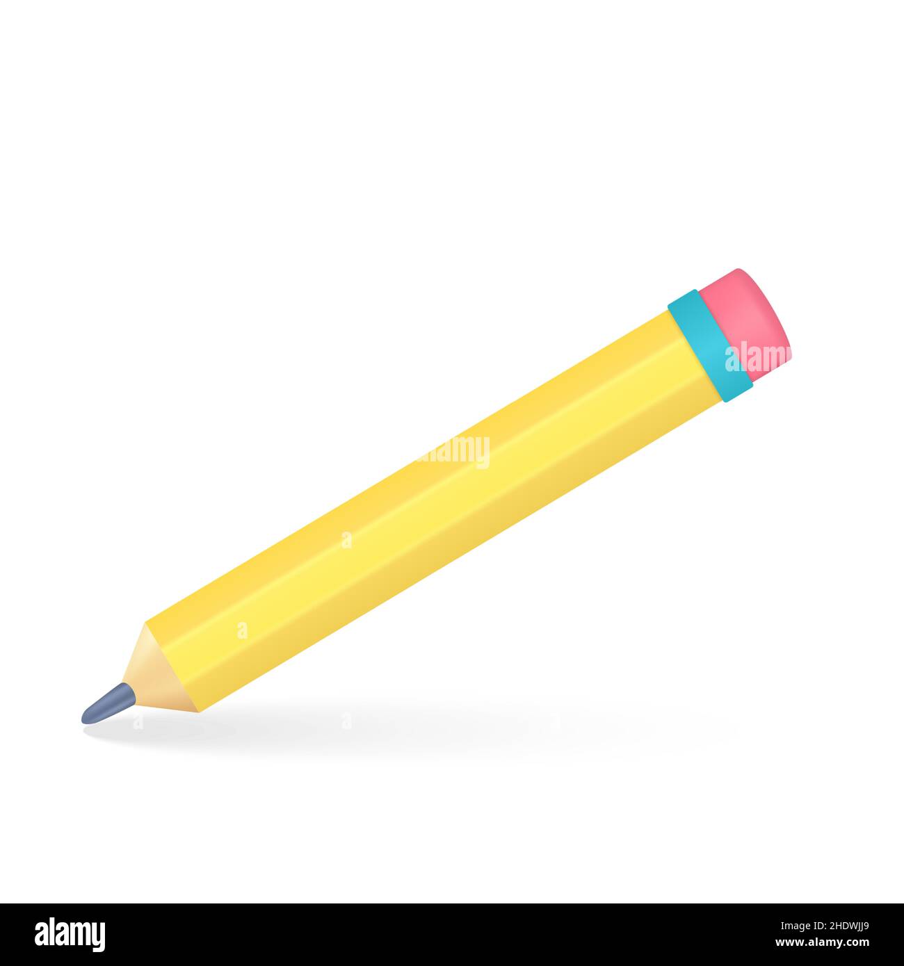 Modello di rendering a matita 3D Illustrazione Vettoriale