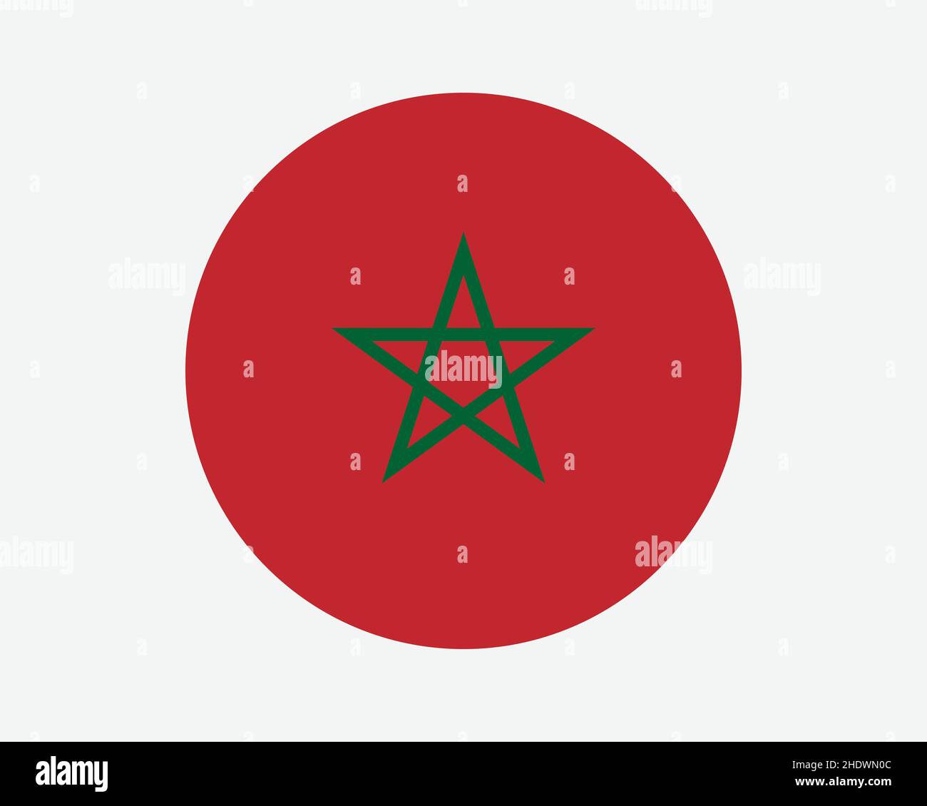 Bandiera nazionale del Marocco Round. Bandiera nazionale del