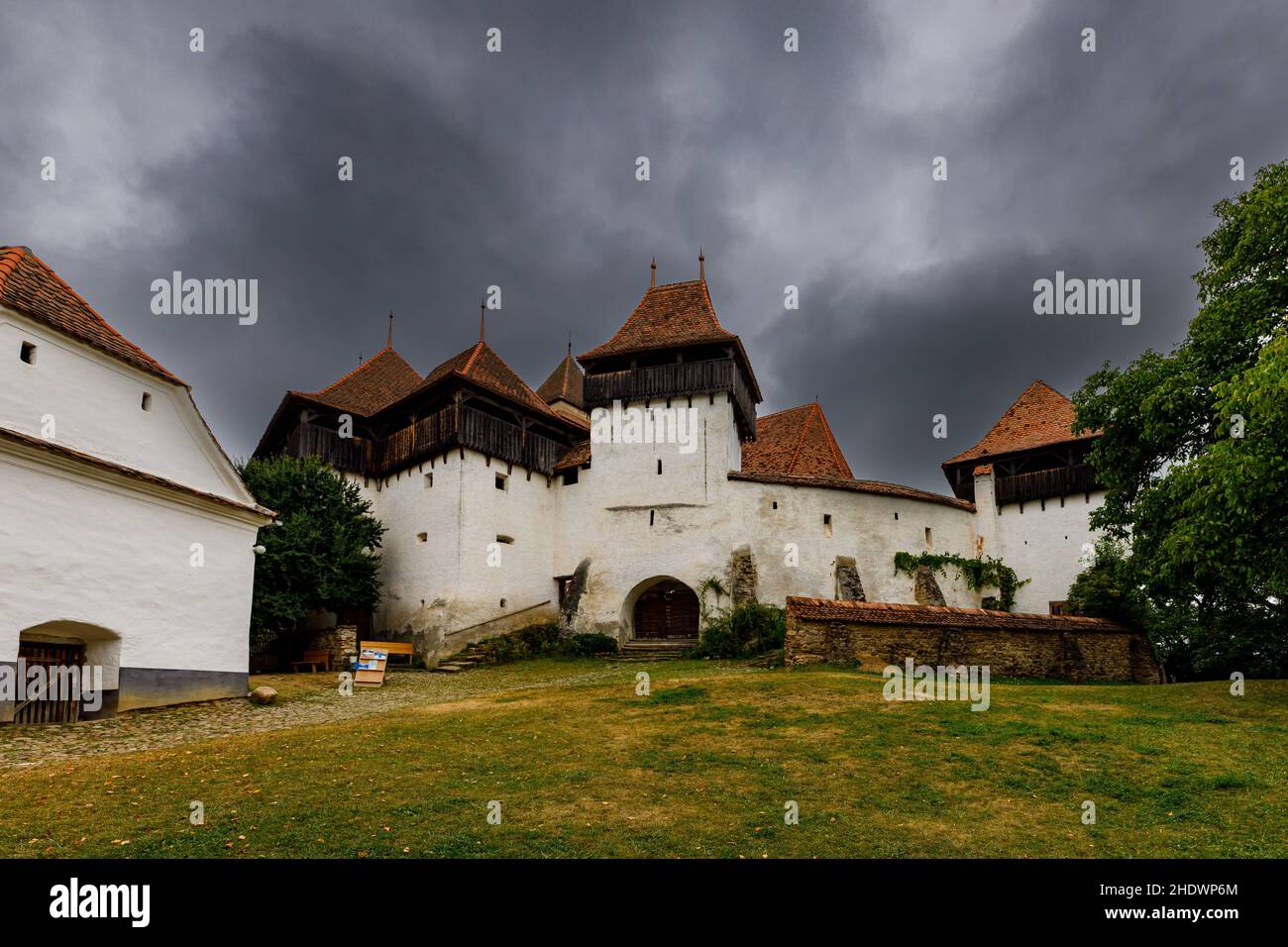 La chiesa fortificata di Visrci in Romania Foto Stock