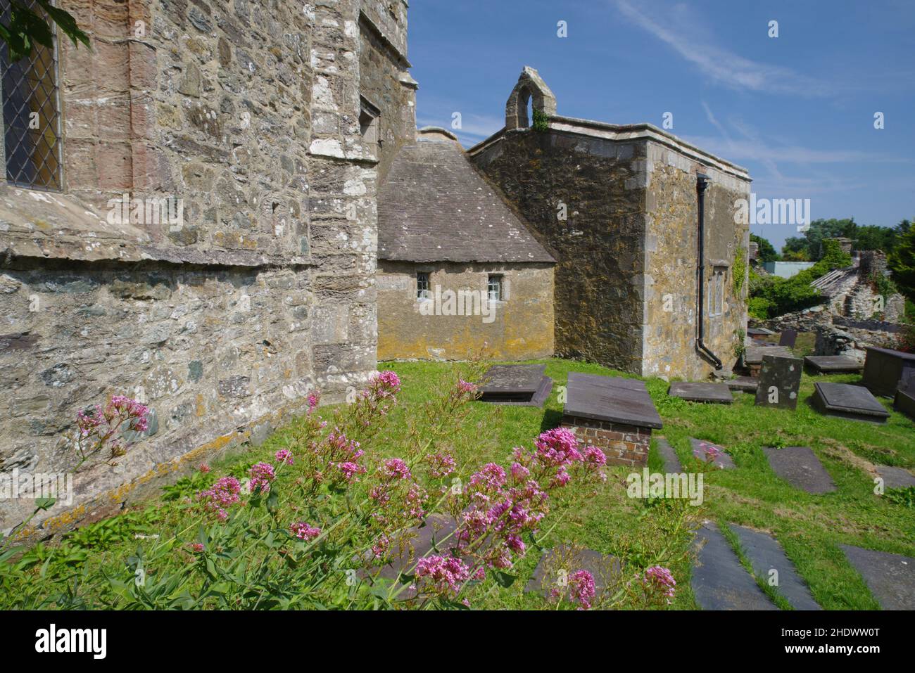 Llaneilian Church, Llaneilian, Amlwch, Anglesey, Galles del Nord. Foto Stock