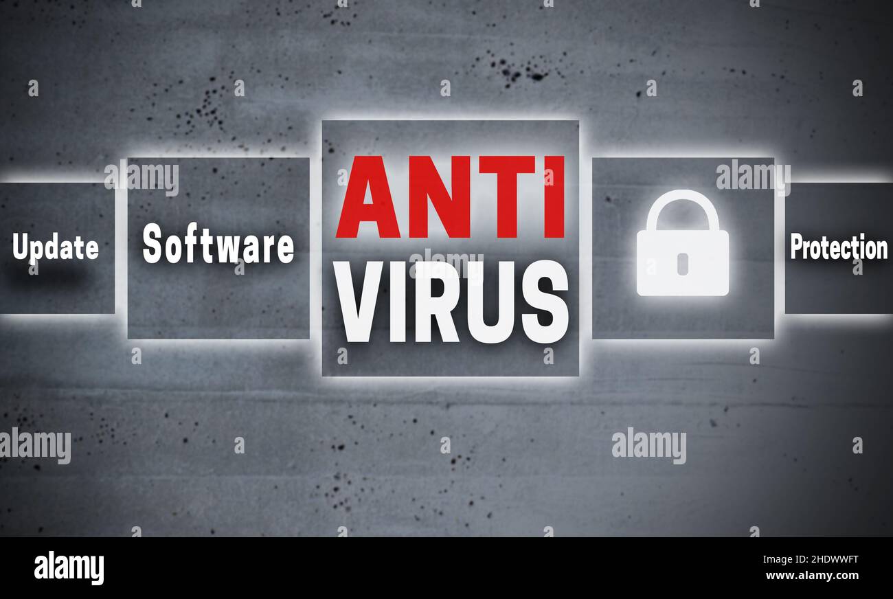 software antivirus, software antivirus, software per computer Foto Stock