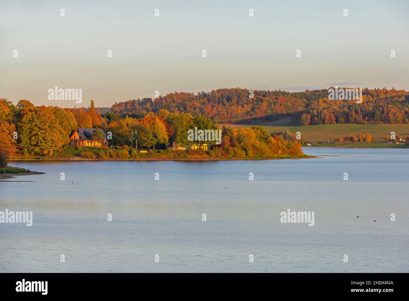 diga, serbatoio, pöhl, dighe, serbatoi Foto Stock