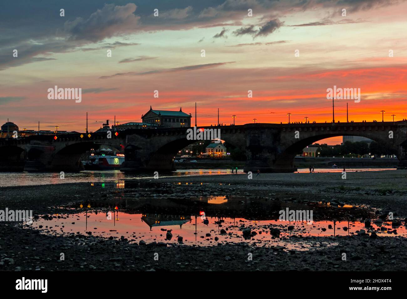 dresda, ponte di augusto, ponte di dresden, ponte di augusto Foto Stock