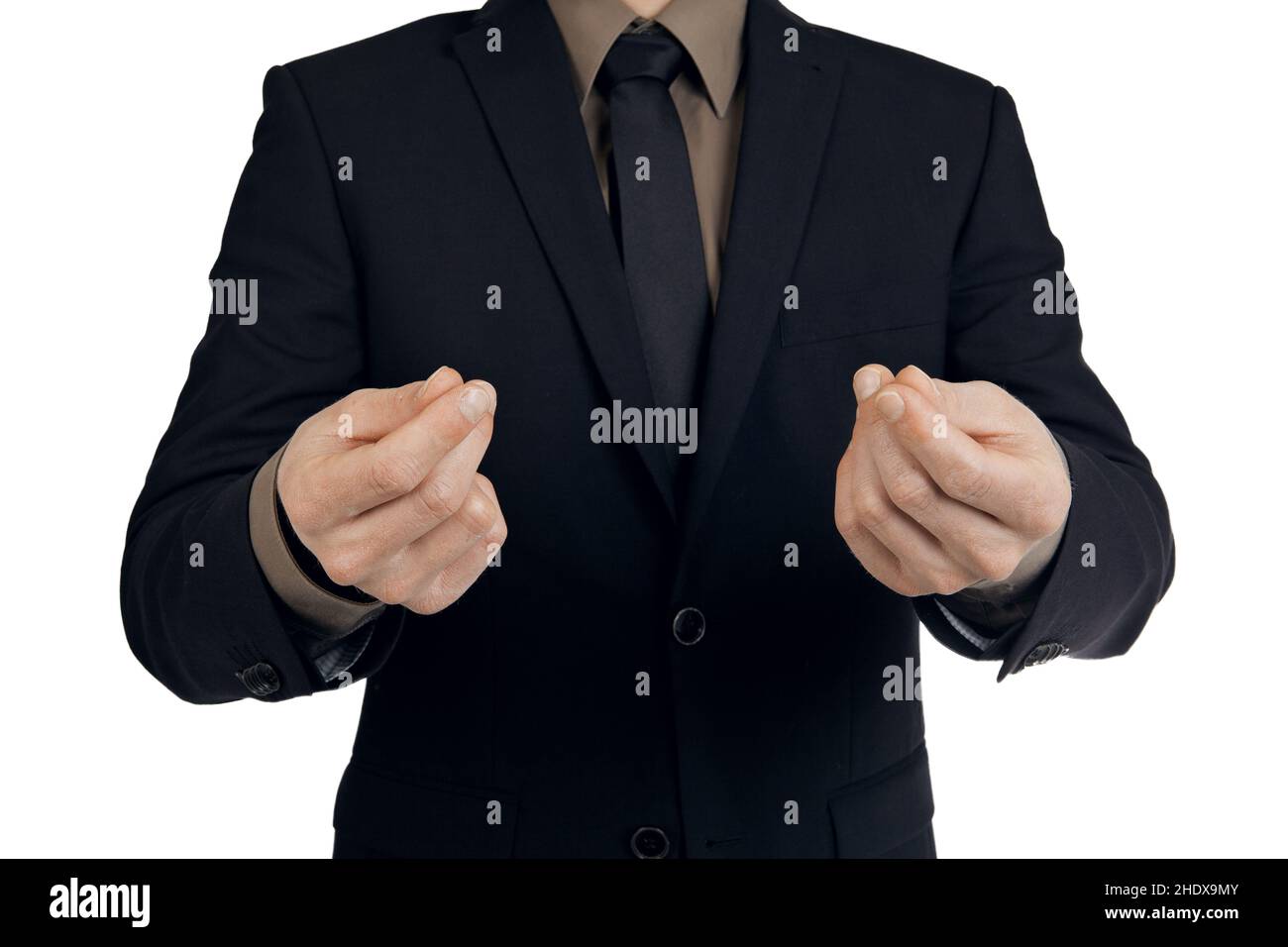 uomo d'affari, segno della mano, gesto, pagamento, capo, uomini d'affari, dirigenti, leader, leader, manager, cartellonistica, gesti, pagamenti Foto Stock