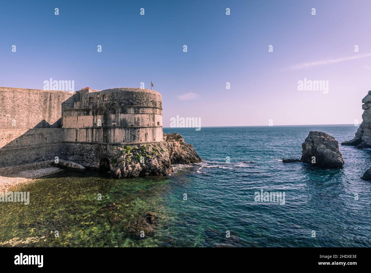 forte, dubrovnik, bokar, fortezze, dubrovniks Foto Stock