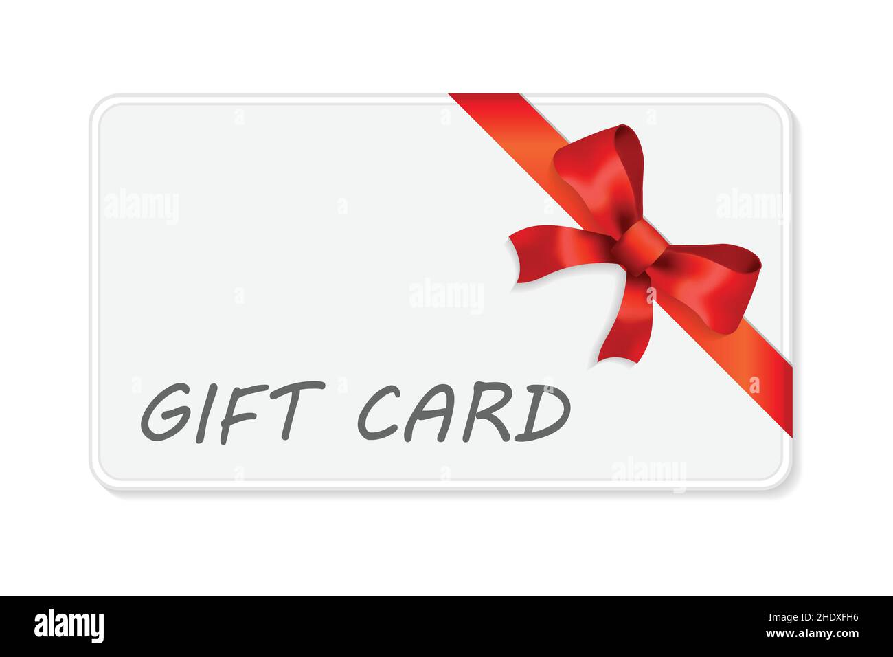 Blank Gift Card Modello con fiocco rosa e il nastro. Illustrazione di  vettore per il tuo business Immagine e Vettoriale - Alamy
