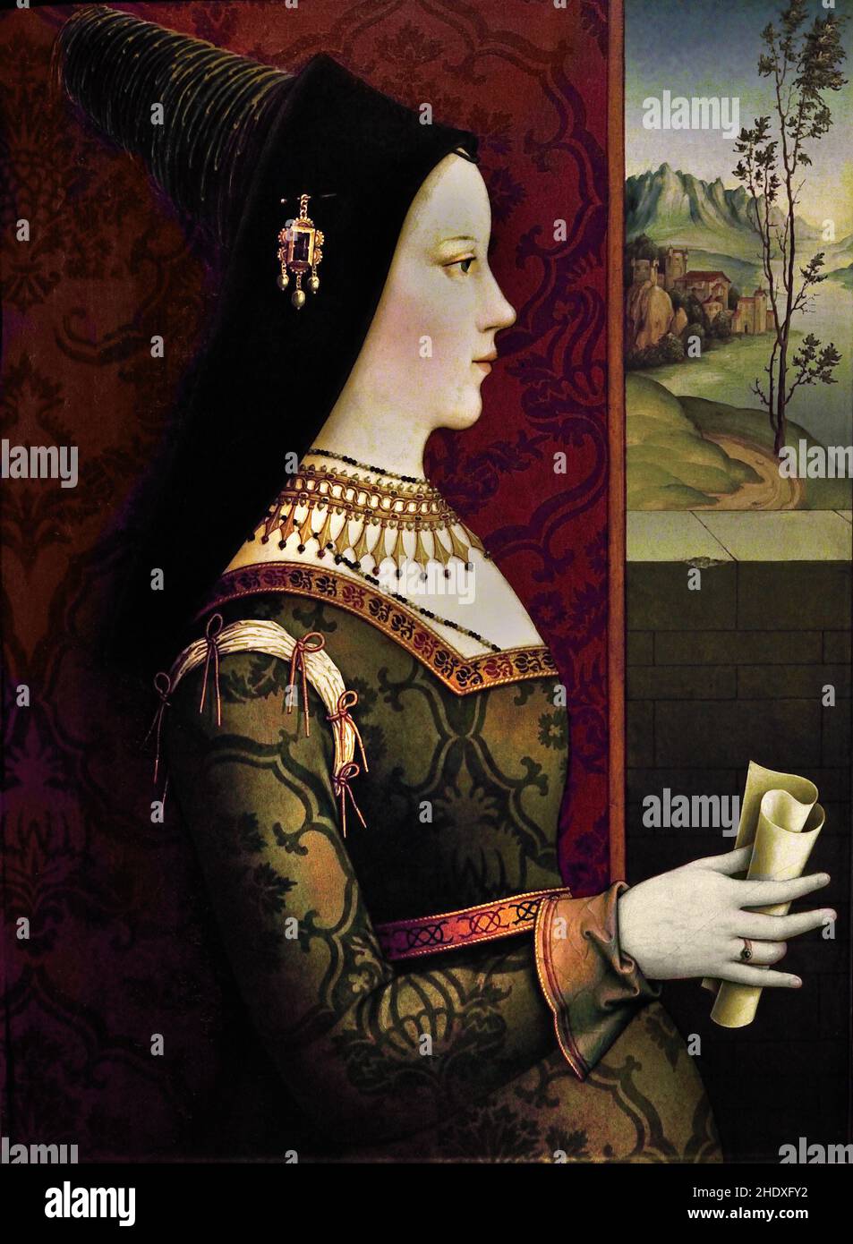 Ritratto di Maria di Borgogna 1500 di Niklas Reiser 1498-1512 Austria austriaco Foto Stock