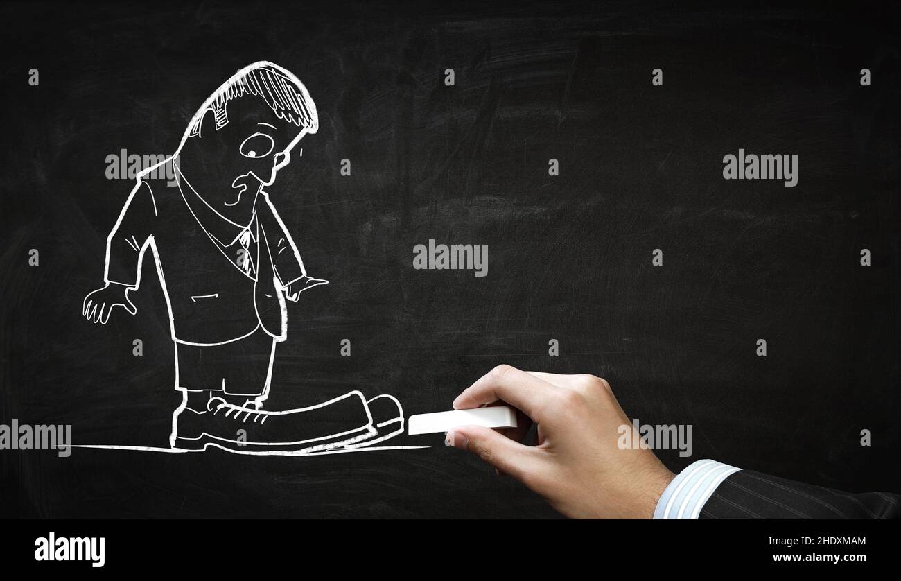 umorismo e bizzarre, scarpe, caricatura, umorismo e bizzarre, scarpe da vestire, caricature Foto Stock