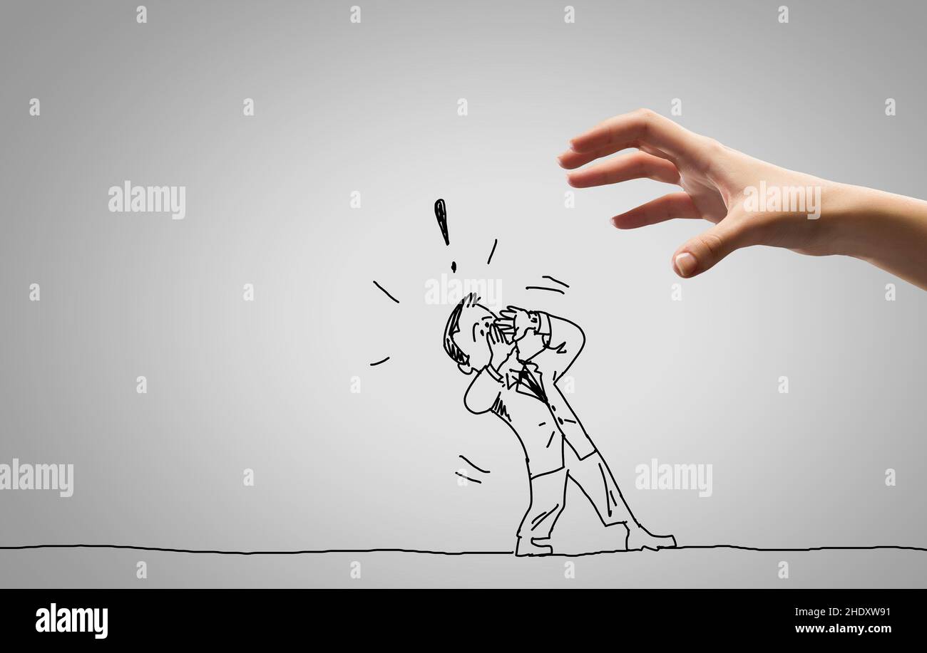 difesa, paura, dominio, difese, paura Foto Stock