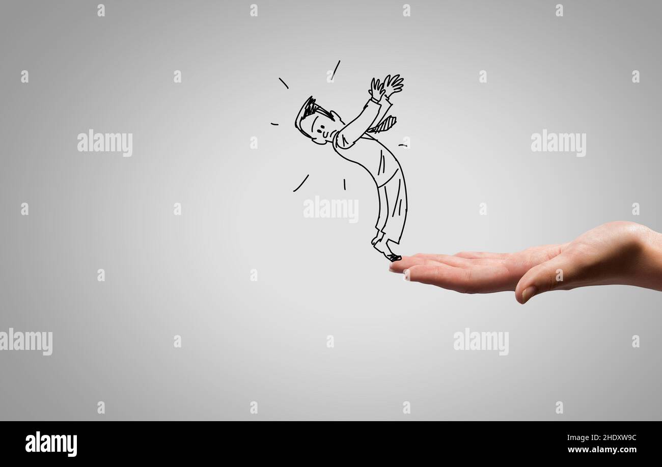 equilibrio, lavoratori, rischio d'urto, saldi, colletto blu, lavoratori, rischi d'urto Foto Stock