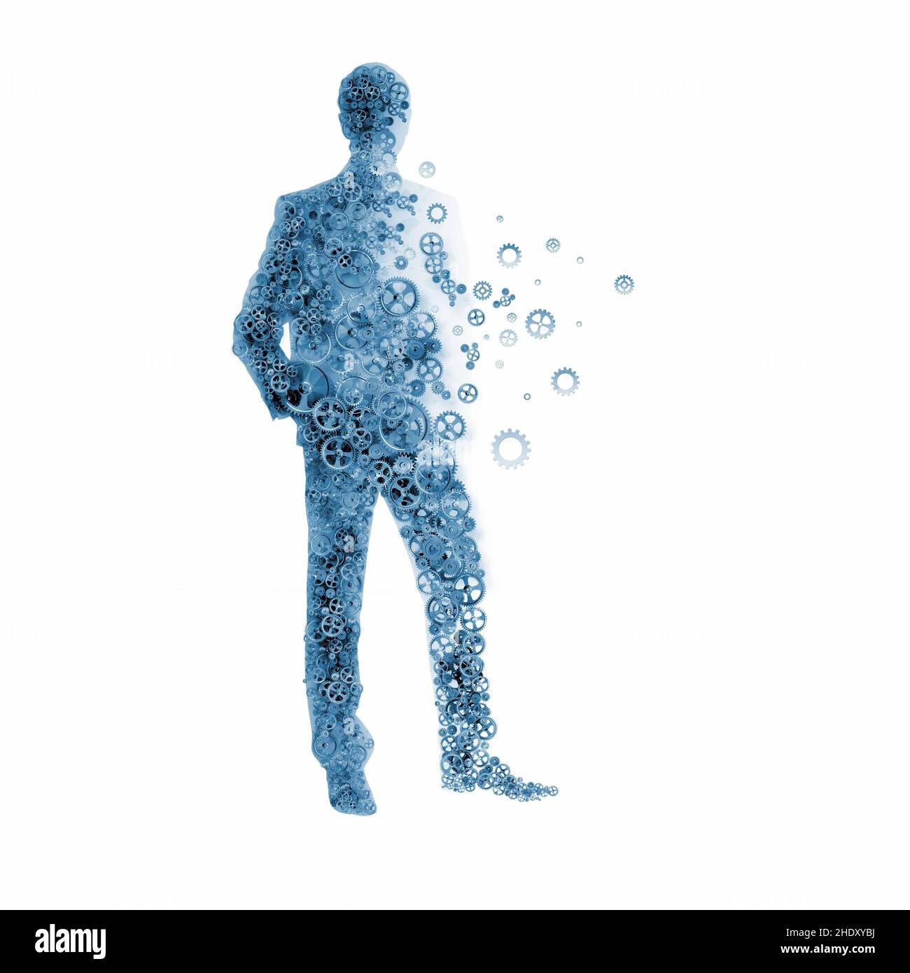macchina, ingranaggi, esseri umani, interplay, macchine, attrezzi, umani, interplay Foto Stock