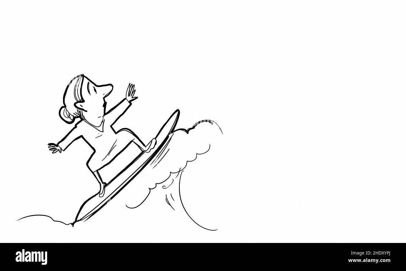 equilibrio, surf, equilibri Foto Stock