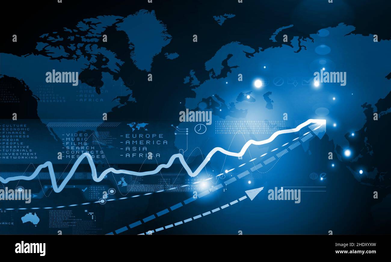 sviluppo, economia mondiale, analisi dei dati, sviluppi, economia globale, economie mondiali Foto Stock