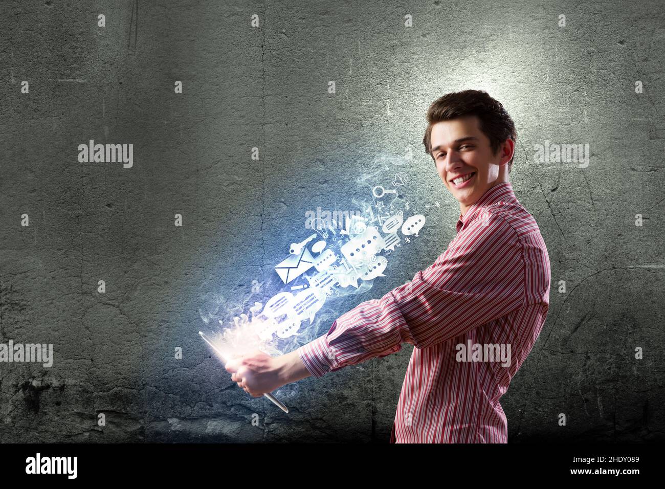 chat, e-mail, spam, firewall, tablet-pc, chat, e-mail, firewall, ipad, tablet pc Foto Stock