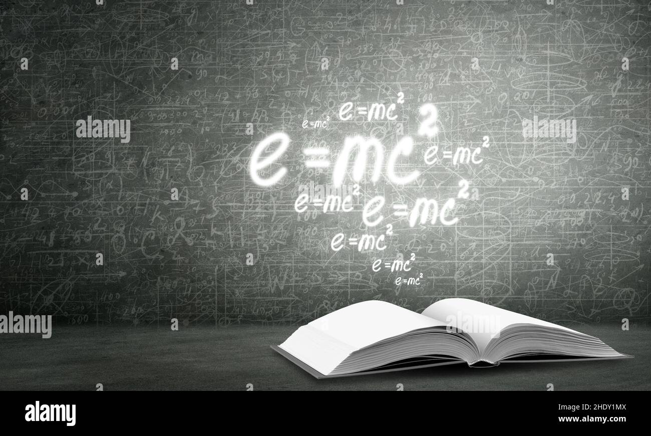 fisica, studi, e mc2, fisica Foto Stock