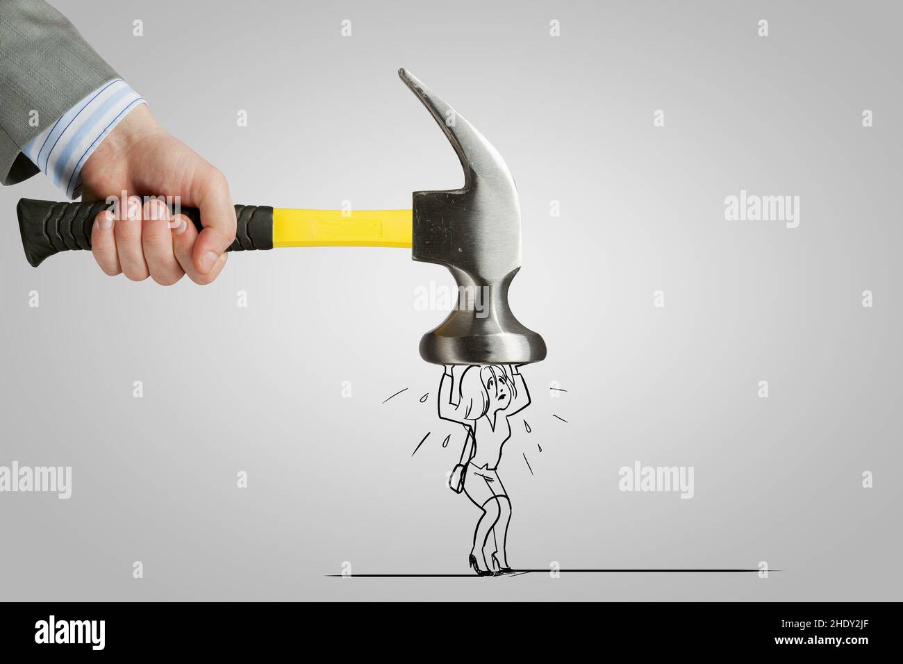 donna, fardello, soppressione, handicap, femmina, signore, signora, donne, fardelli, soppressioni, handicap Foto Stock