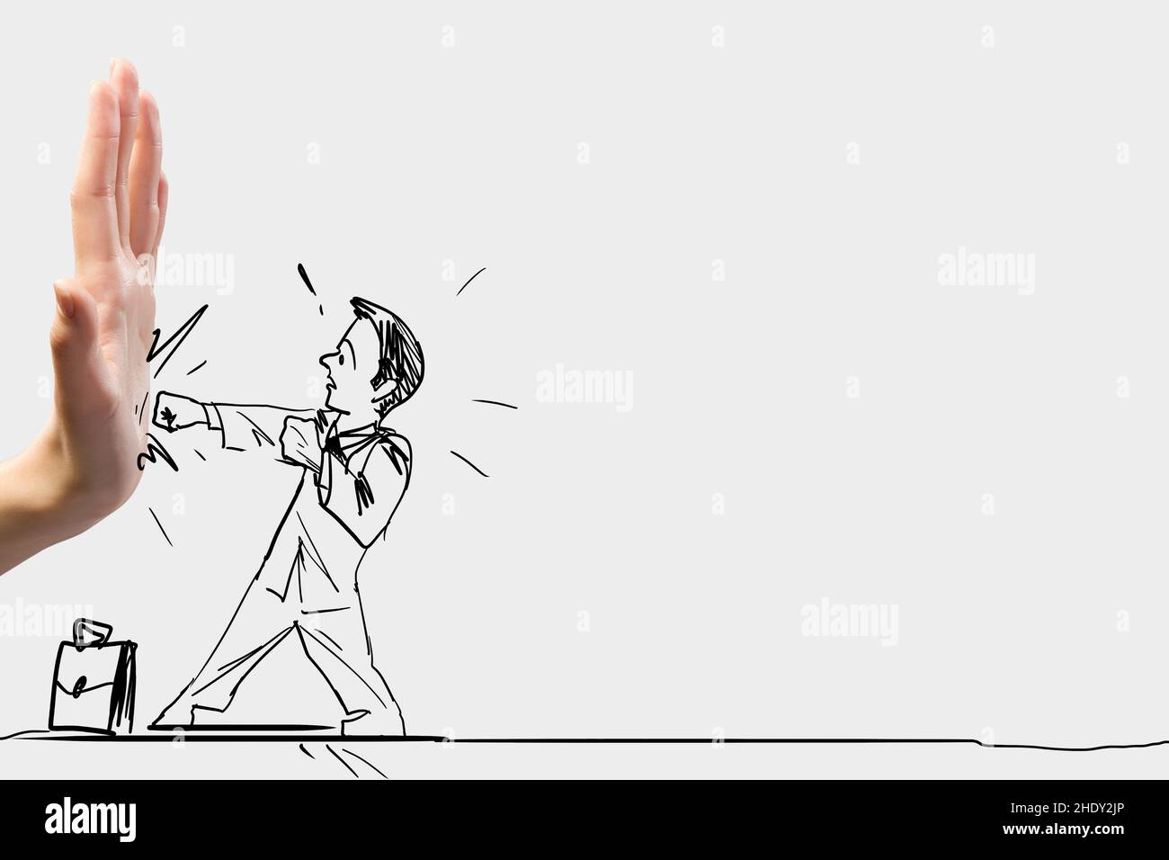 uomo d'affari, difesa, pugilato, capo, uomini d'affari, executive, dirigenti, leader, leader, manager, difese, combattimenti Foto Stock