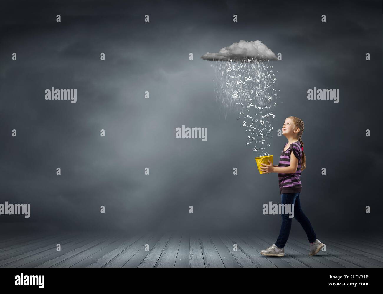 ragazza, lettere, conoscenza, cattura, ragazze, lettera, conoscenza Foto Stock