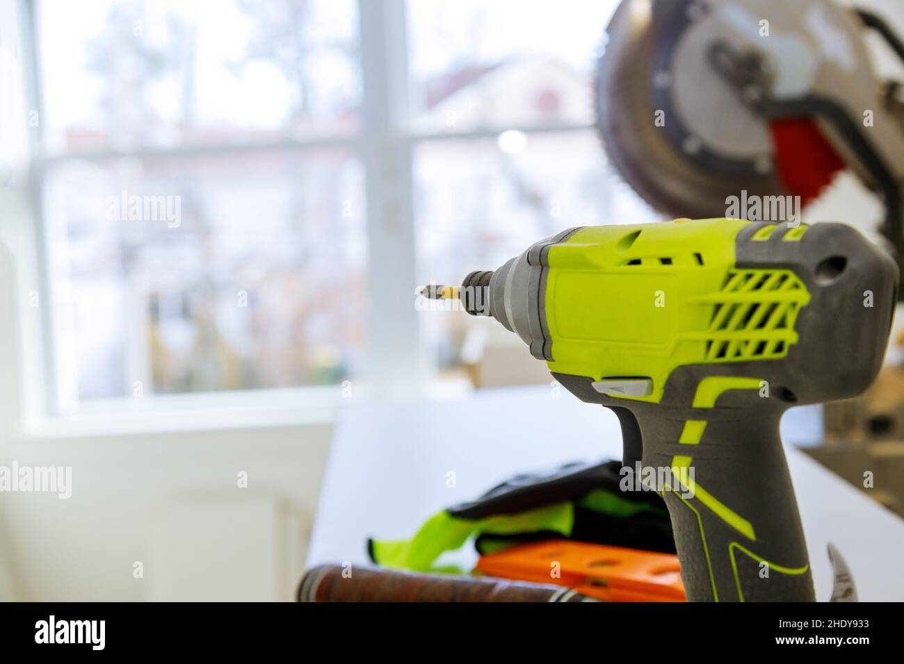 avvitatore a batteria, trapano avvitatore, avvitatore a batteria, avvitatore Foto Stock