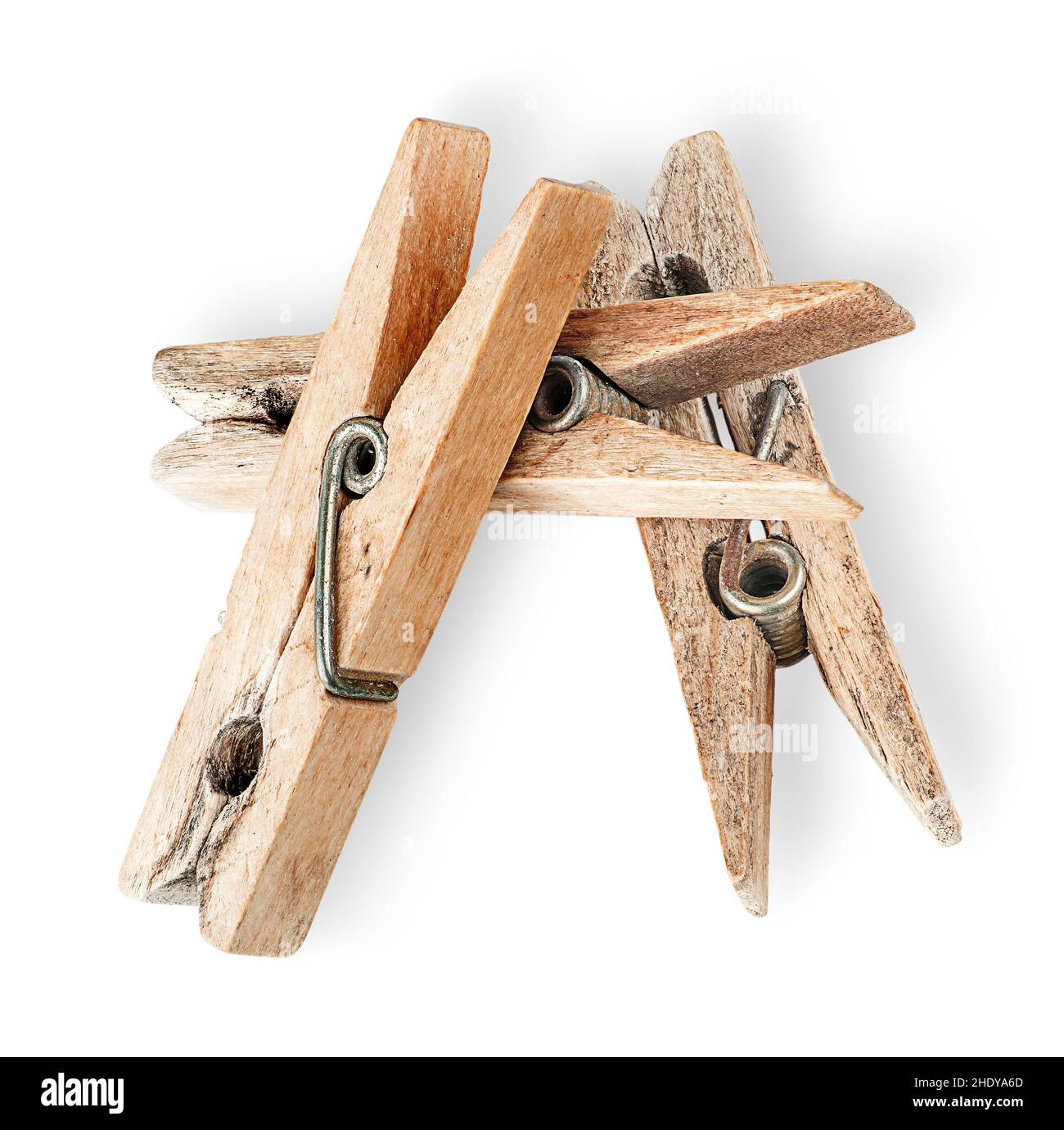 clothespin, clothespin di legno, clothespins di legno Foto Stock