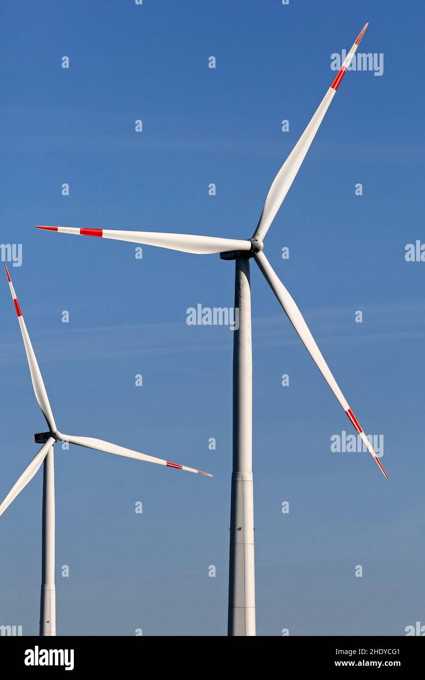 energia eolica, pale del rotore, turbine eoliche, potenze del vento, pala del rotore, turbina eolica Foto Stock