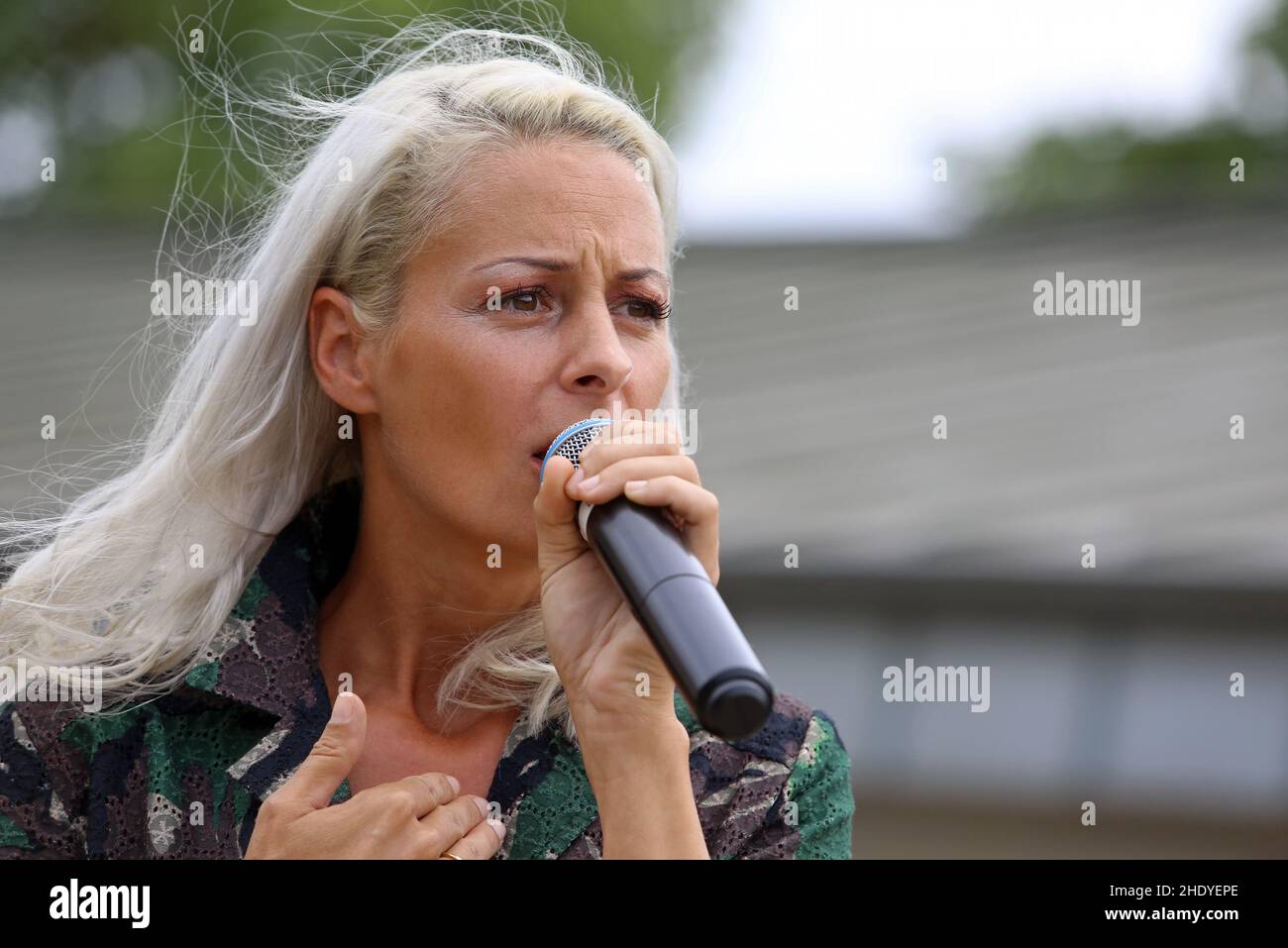 concerto, cantante pop, nadine fischer Foto Stock