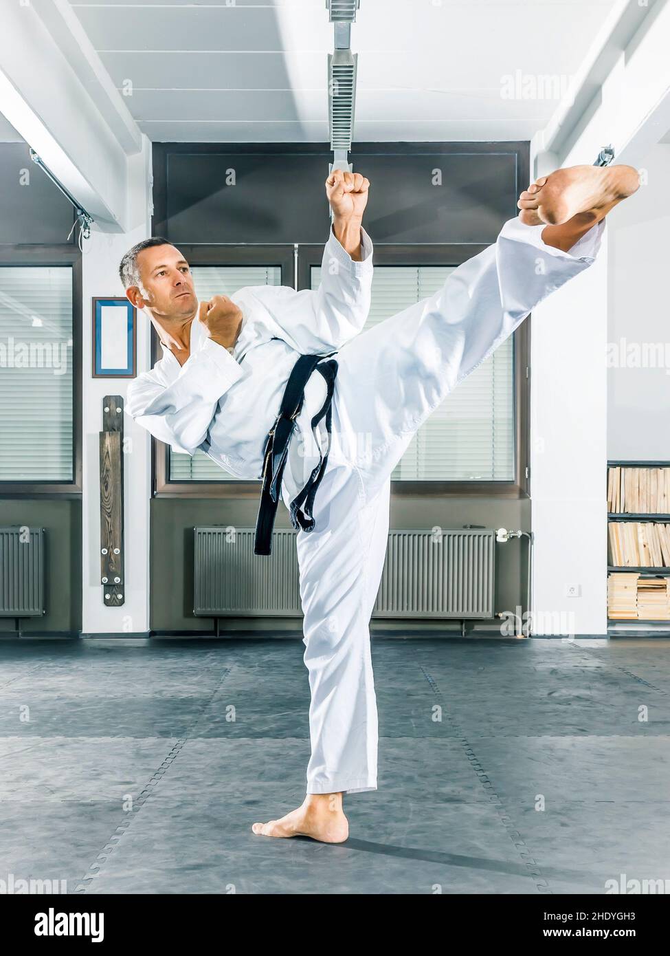 arti marziali, kickboxing, taekwondo, sport combattivi Foto Stock