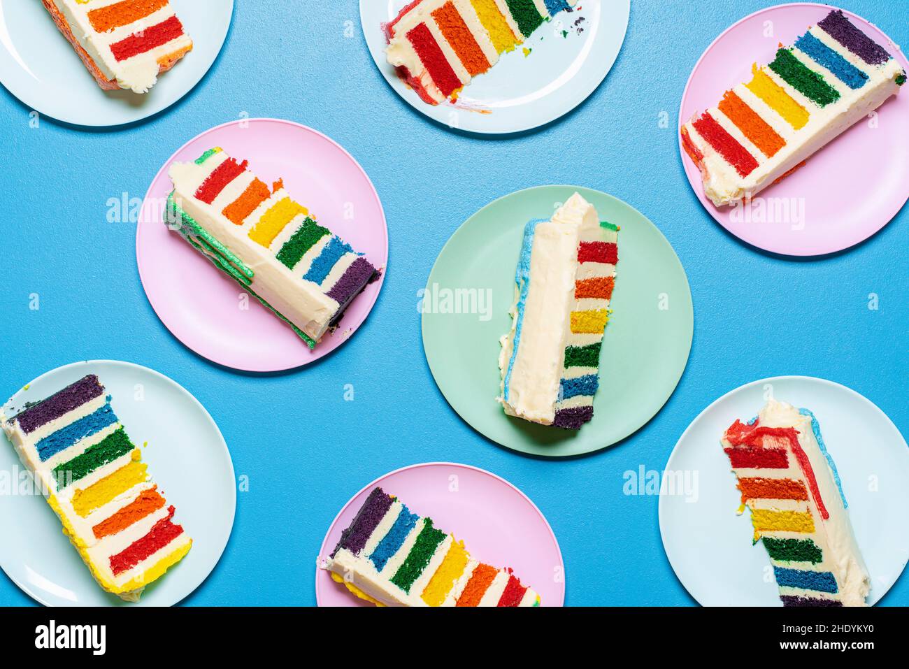 pezzo di torta, pezzi di torta Foto Stock