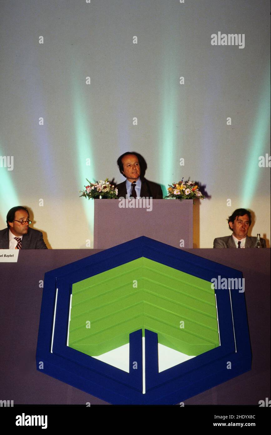 Archivi 90ies: Congresso Nazionale di MRG (Mouvement des Radicaux de gauche), Lione, Francia, 1992 Foto Stock