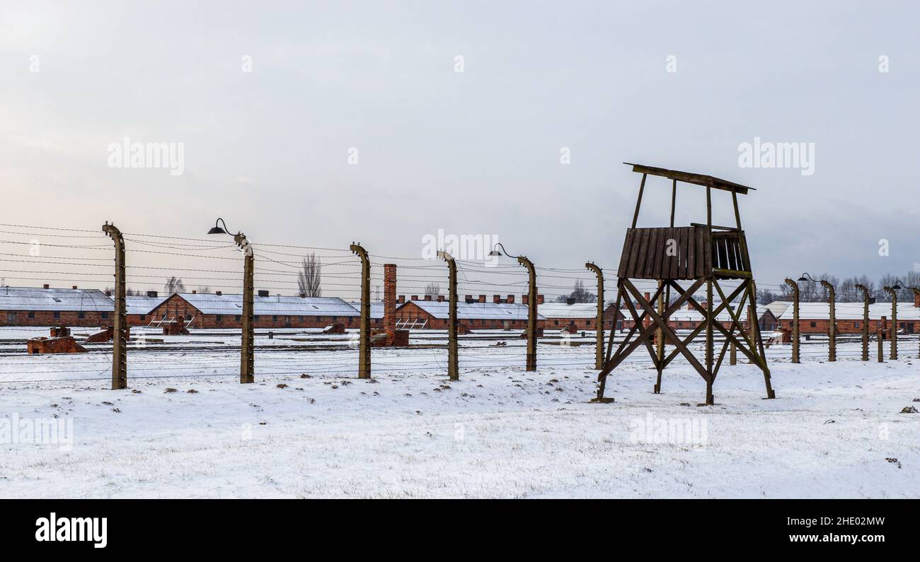 Campo di concentramento di Auschwitz, Polonia Foto Stock