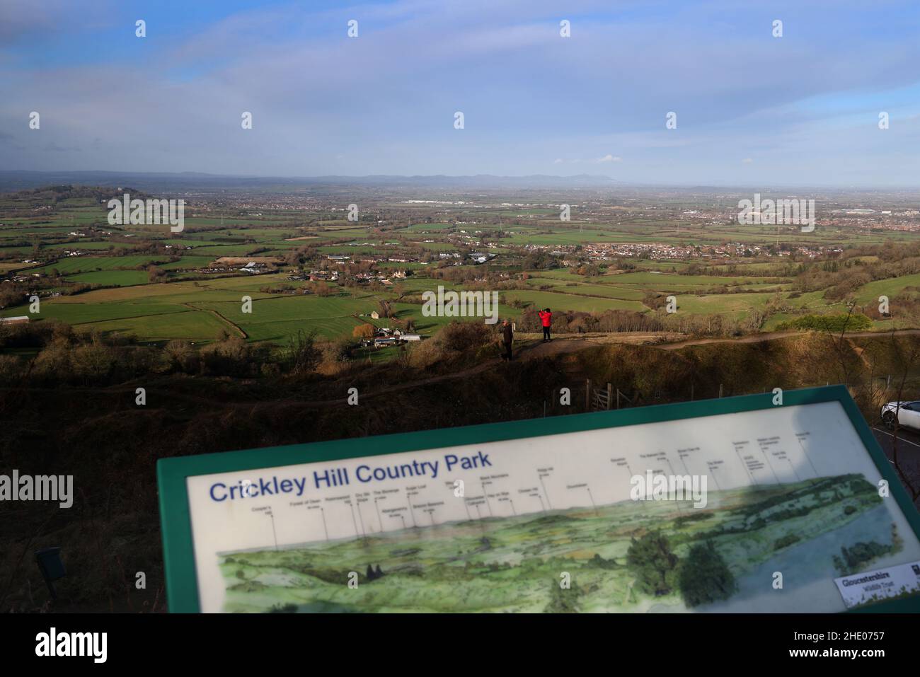 Viste da Crickley Hill, Gloucestershire, Regno Unito - 7 Gennaio 2022 immagine da Andrew Higgins/Thousand Word Media NON CI SONO VENDITE, NESSUNA SYNDICATION. Contattare per Foto Stock