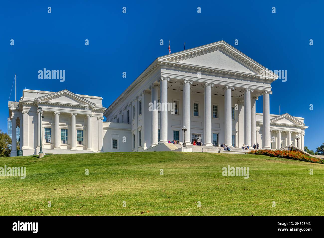 Il nucleo del Campidoglio della Virginia, progettato da Thomas Jefferson, ha una cupola interna, non esterna. Foto Stock