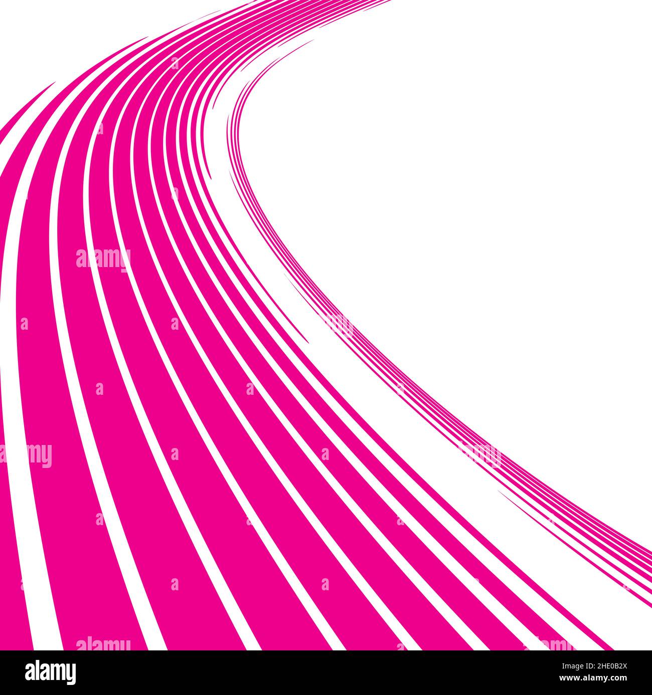 Astratto curvo tecnologia rosa strisce linee quadrato sfondo geometrico Illustrazione Vettoriale