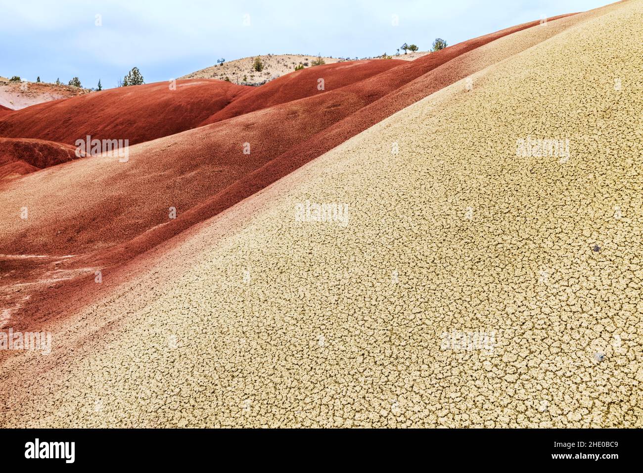 Painted Hills; sito geologico; John Day Fossil Beds National Monument; Near Mitchell; Oregon; USA Foto Stock