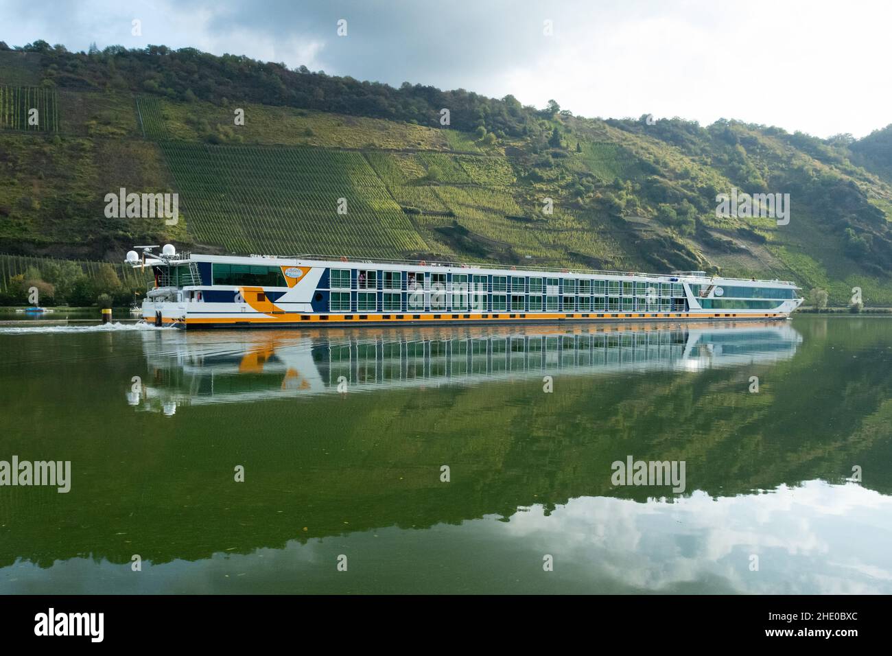 Mosella (Mosel) nave da crociera sul fiume MS VistaStar - Germania, Europa Foto Stock