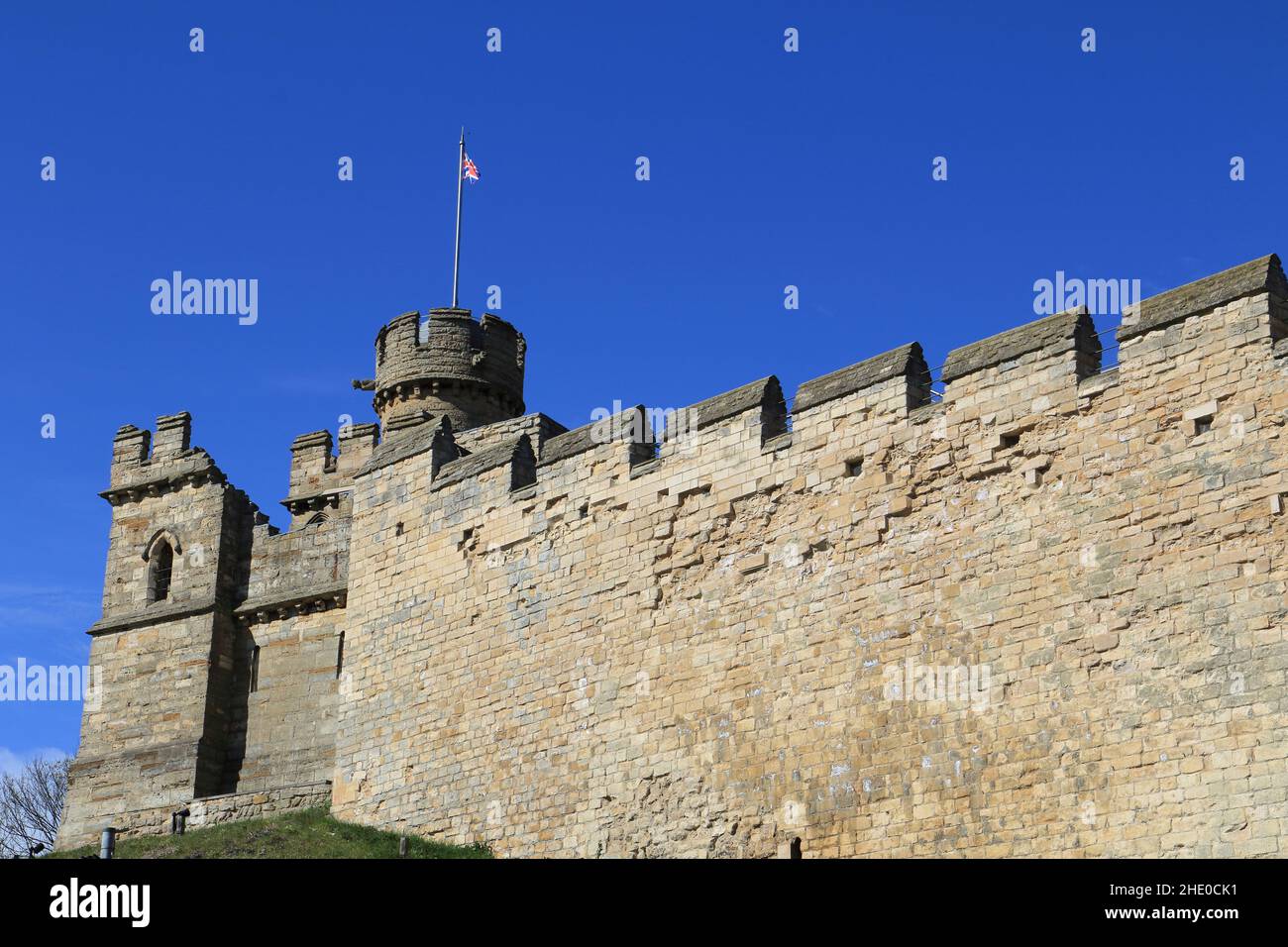 Il Castello di Lincoln è un grande castello normanno. Foto Stock