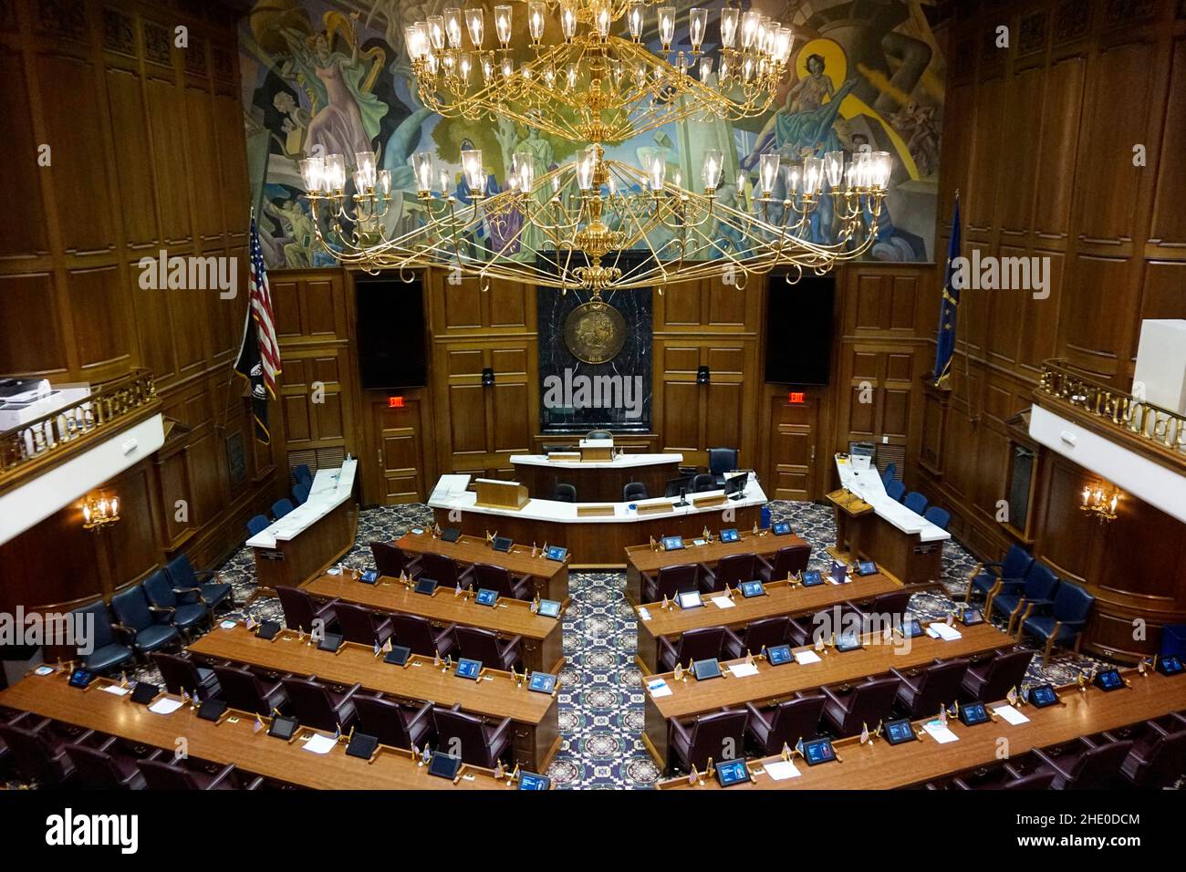 La Camera dei rappresentanti nella capitale dello Stato dell'Indiana. Foto Stock