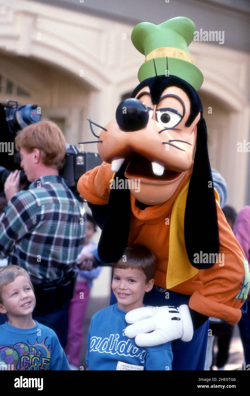 Personaggio in costume di Goofy a Disneyland ad Anaheim, California Foto Stock