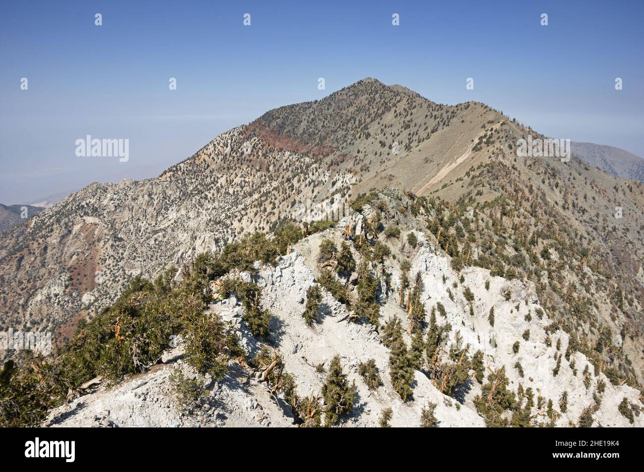 Il picco più alto del Death Valley National Park Telescope Peak visto dal South Telescope Peak Foto Stock