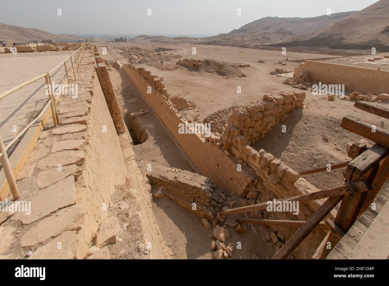 Un sito archeologico di scavo in Egitto. Foto Stock